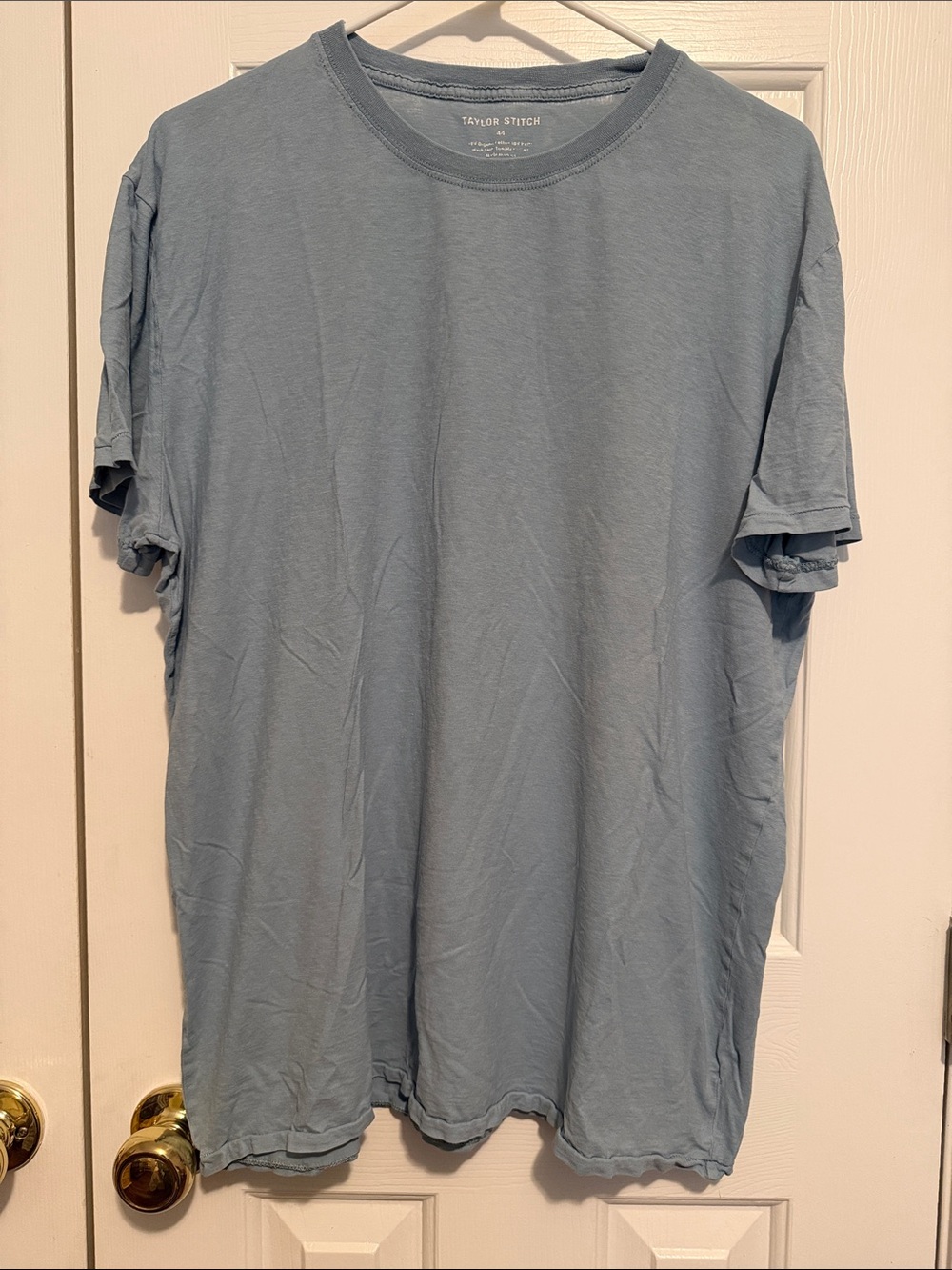 Taylor Stitch Men's Crewneck T-Shirt in Light Blue